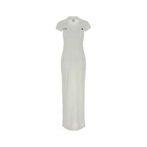 Courreges Women White Polyester Polo Dress